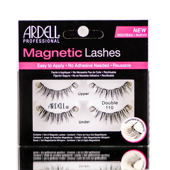 Double 110 , Ardell Professional Magnetic Lashes , Hair Scalp Skin Body - Pack of 2 w/ SLEEK Teasing Comb