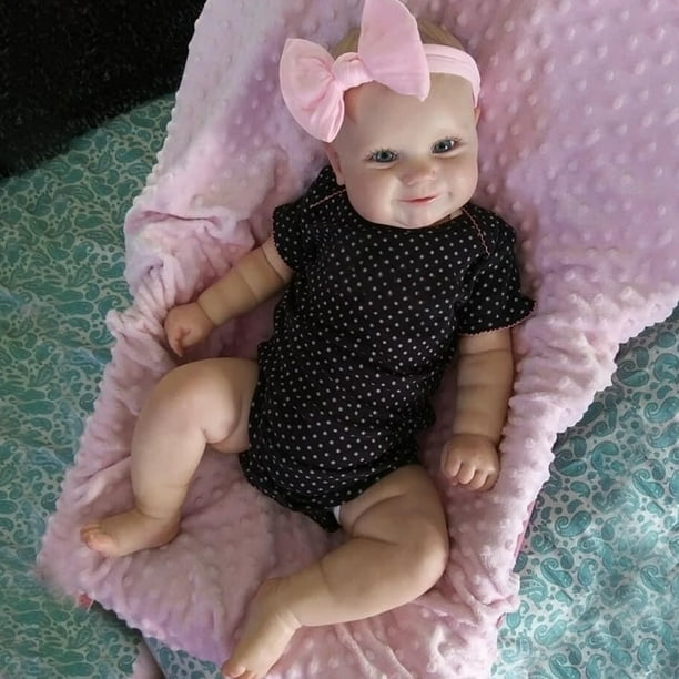Muñeca de simulación de bebé Reborn de silicona con pelo de