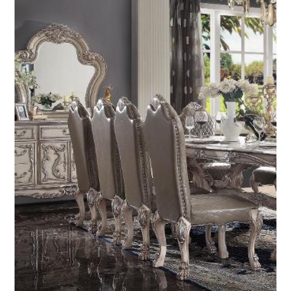 Acme Dresden Arm Chair (Set-2), Bone White Finish Indoor