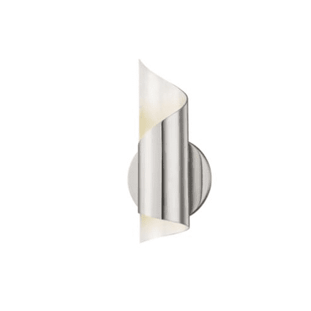 Diodesy- FIX/SWIRL/G9 Steel Swirl Wall Sconce, Polished Nickel Finish, Decorative Farmhouse Wall Light Fixtures for Bathroom/Living Room/Hallways, 4 Watts Max, G9 Base Socket, 120V, ETL Listed
