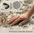 thumbnail image 6 of ODIKA 3'x5' Washable Accent Rug Vintage Boho Bordered Bouquet Distressed Retro Motifs Neutral Cream Refined for Bedside, Nursery Room, Pet Friendly & Non-Shedding, 6 of 7