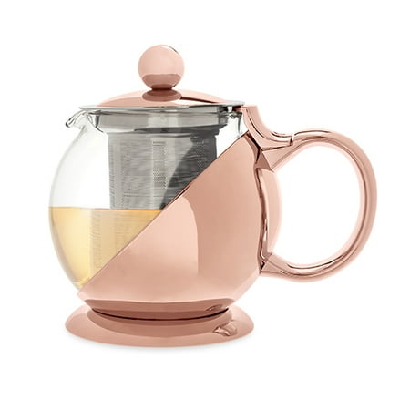 Golden Garden Teapot - Shelby Rose Gold Wrapped Teapot & Infuser by Pinky Up