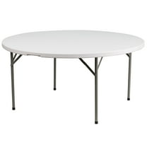 Flash Furniture Elon 5' Round All-Occasion Plastic Folding Event Table, White