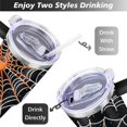 thumbnail image 5 of 40 Oz Halloween Tumbler with Handle and Straw Black, Double Wall Vacuum Reusable Stainless Steel Water Bottle Leak Proof Insulated Travel Mug Scary Iced Coffee Cup, for Iced or Cold Beverages, 5 of 7
