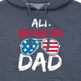 thumbnail image 3 of Instant Message - All American Dad - Men's Pullover Hooded Fleece Sweatshirt, 3 of 7