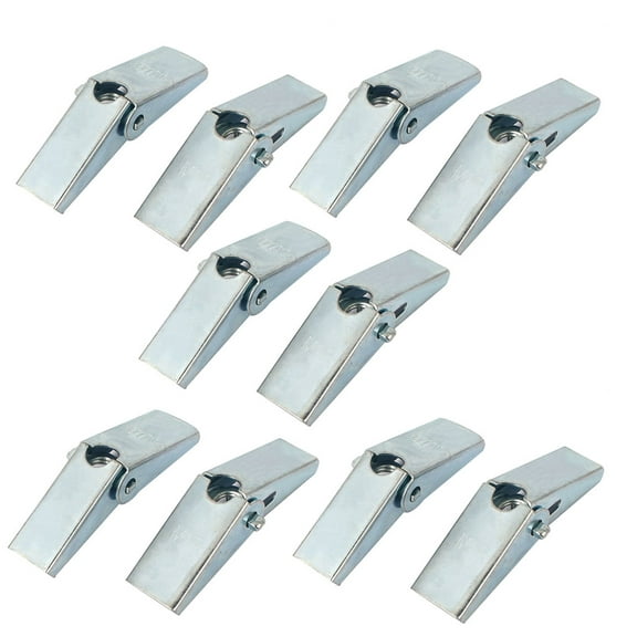 Unique Bargains 74mm Length M10 Thread Spring Loaded Hollow Wall Wing Nuts 10Pcs