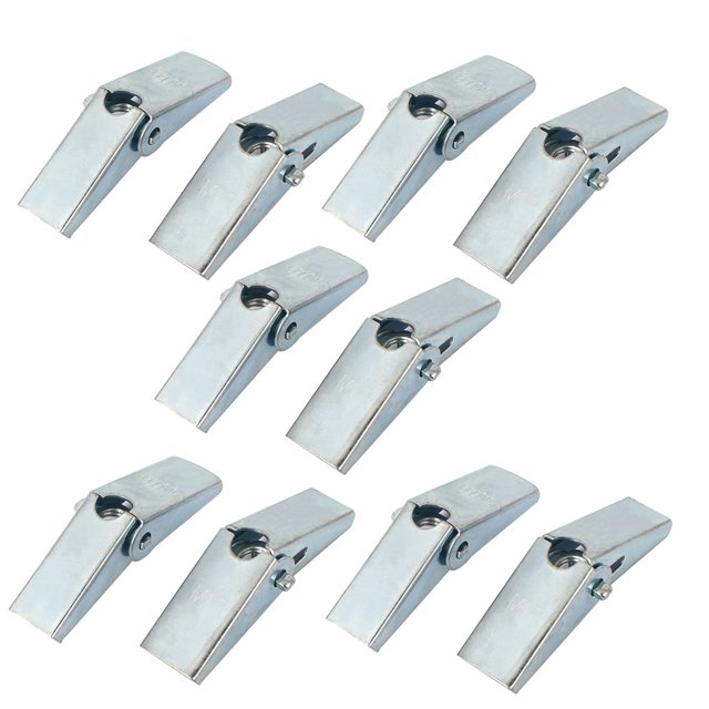 Unique Bargains 74mm Longueur M10 Fil Ressort Chargé Creux Mur Ancre Écrous 10 Pcs