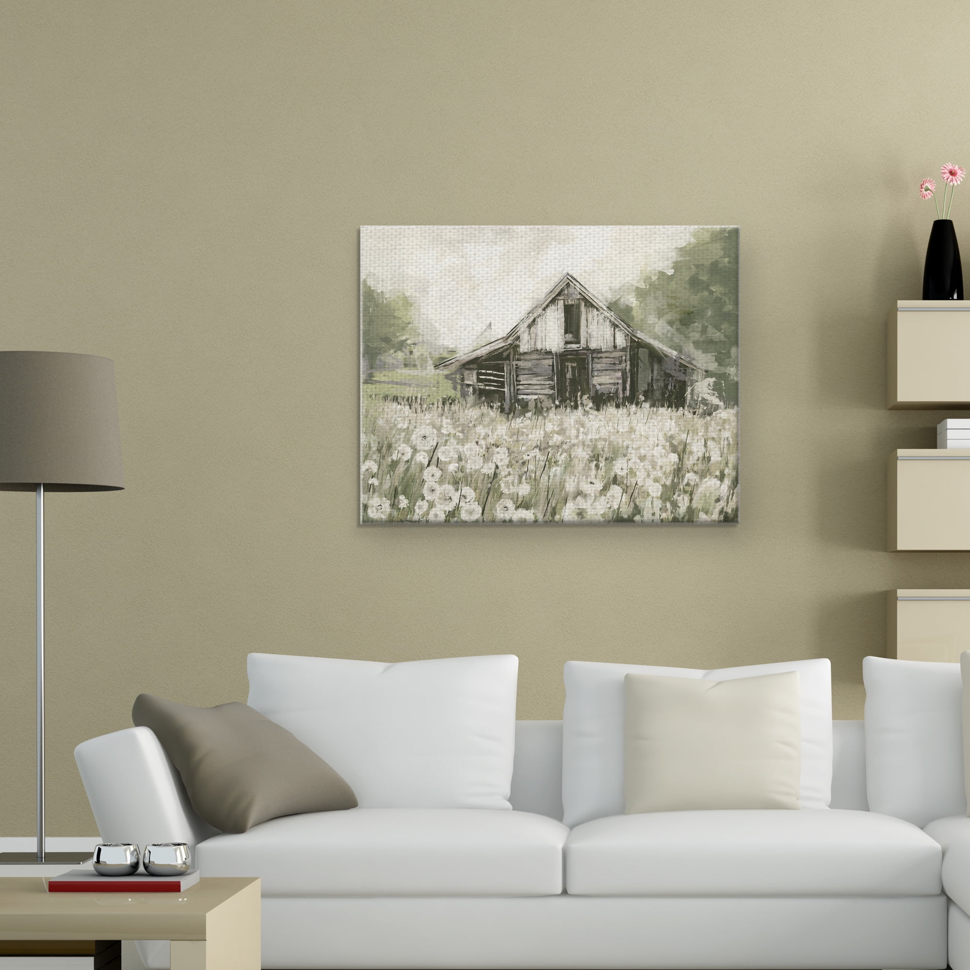 Masterpiece Art Gallery Dandelion Barn By Studio Arts Canvas Art Print 22" x 28"