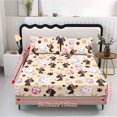 thumbnail image 2 of COEQINE Queen Sheet Set Soft Stretchy Bedding Sheet Set 3 Pieces Deep Pocket Holiday Bedding Set with All Around Elastic Snug Fit Bottom Bedsheet, Easter Dachshund Bunny Ears Egg Paw, 2 of 5