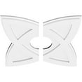 thumbnail image 2 of 20"OD x 5"ID x 7 1/2"C x 1"P Cosmo Architectural Grade PVC Contemporary Ceiling Medallion, Two Piece, 2 of 11