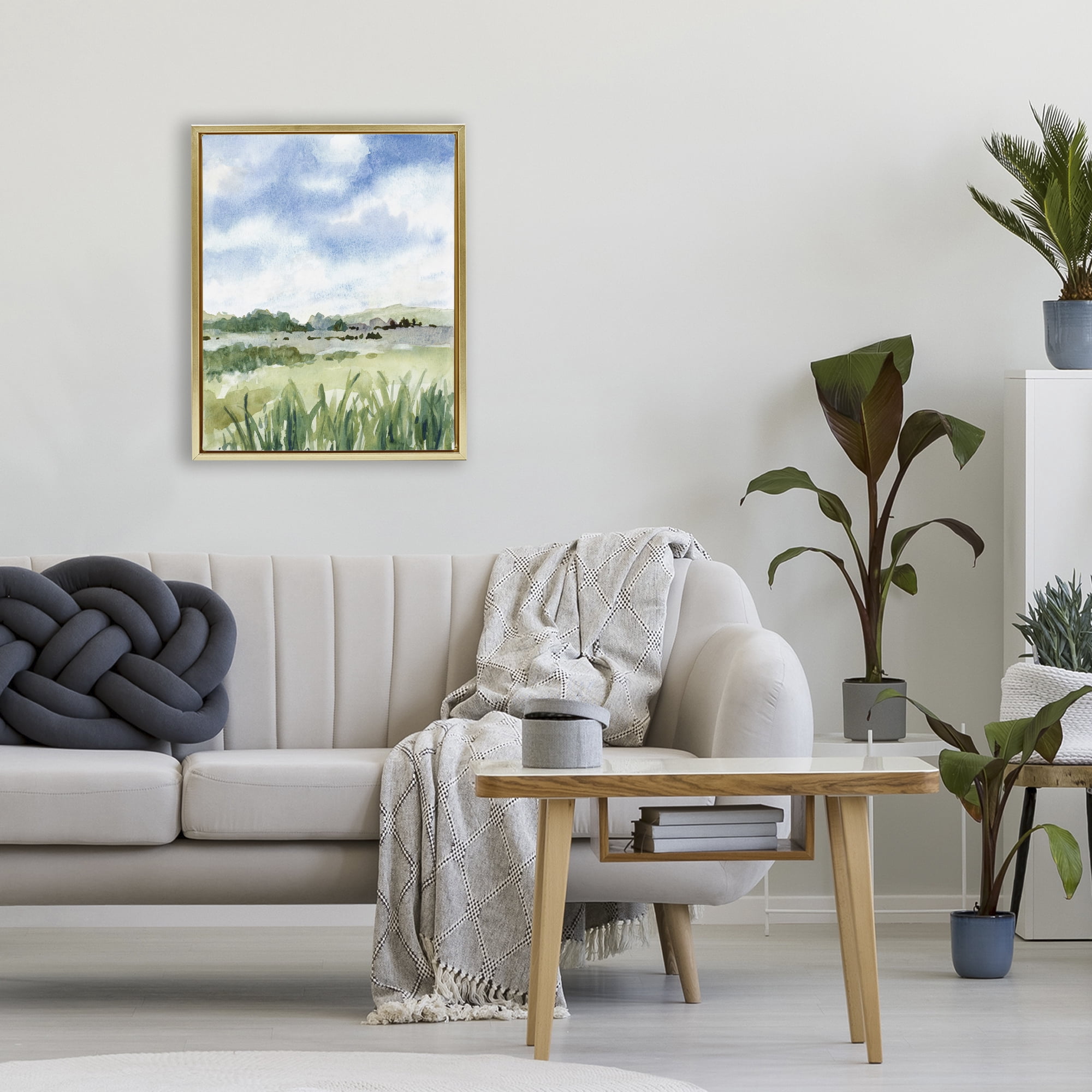 Stupell Industries Fresh Spring Morning Gold Framed Floater Canvas Wall Art, design by Lanie Loreth