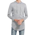 thumbnail image 2 of Fesfesfes Long Sleeve Shirt for Men Fall Men Hooded Long Sweater Men Sports T-shirt Men Top Sale on Clearance, 2 of 4