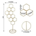 thumbnail image 3 of Efavormart 6ft Gold Metal Honeycomb Floor Standing Balloon Display Arch, Wedding Flower Frame Backdrop Stand, 3 of 11