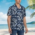 thumbnail image 5 of Goofa Dragon Hawaiian Shirt for Men, Unisex Summer Beach Casual Short Sleeve Button Down Shirts,Aloha Tropical Floral print shirt-XX-Large, 5 of 9