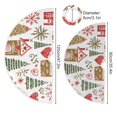 thumbnail image 5 of Yayeee Christmas Tree Skirt 35 inches for Xmas Tree Holiday Party Decoration, Brown Nordic Christmas House, 5 of 6