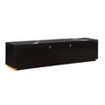 thumbnail image 3 of Sanford Black High Gloss Wood with Gold Accent Modern TV Stand, 3 of 4