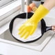 thumbnail image 4 of Fiudx Guantes de Goma Reutilizables, Diseño Antideslizante, Guantes Largos y Flexibles para Cocina y Baño, Forro Suave y Aterciopelado para Mayor Comodidad, Limpieza Del Hogar, Jardinería, Lavado de, 4 of 4