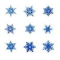 thumbnail image 2 of 9PCS Glow in The Dark Christmas Snowflake Wall Decal Blue Luminous Christmas Snowflake Wall Stickers Removable Window Cling Party Supplies for Holiday Decoration, 2 of 7