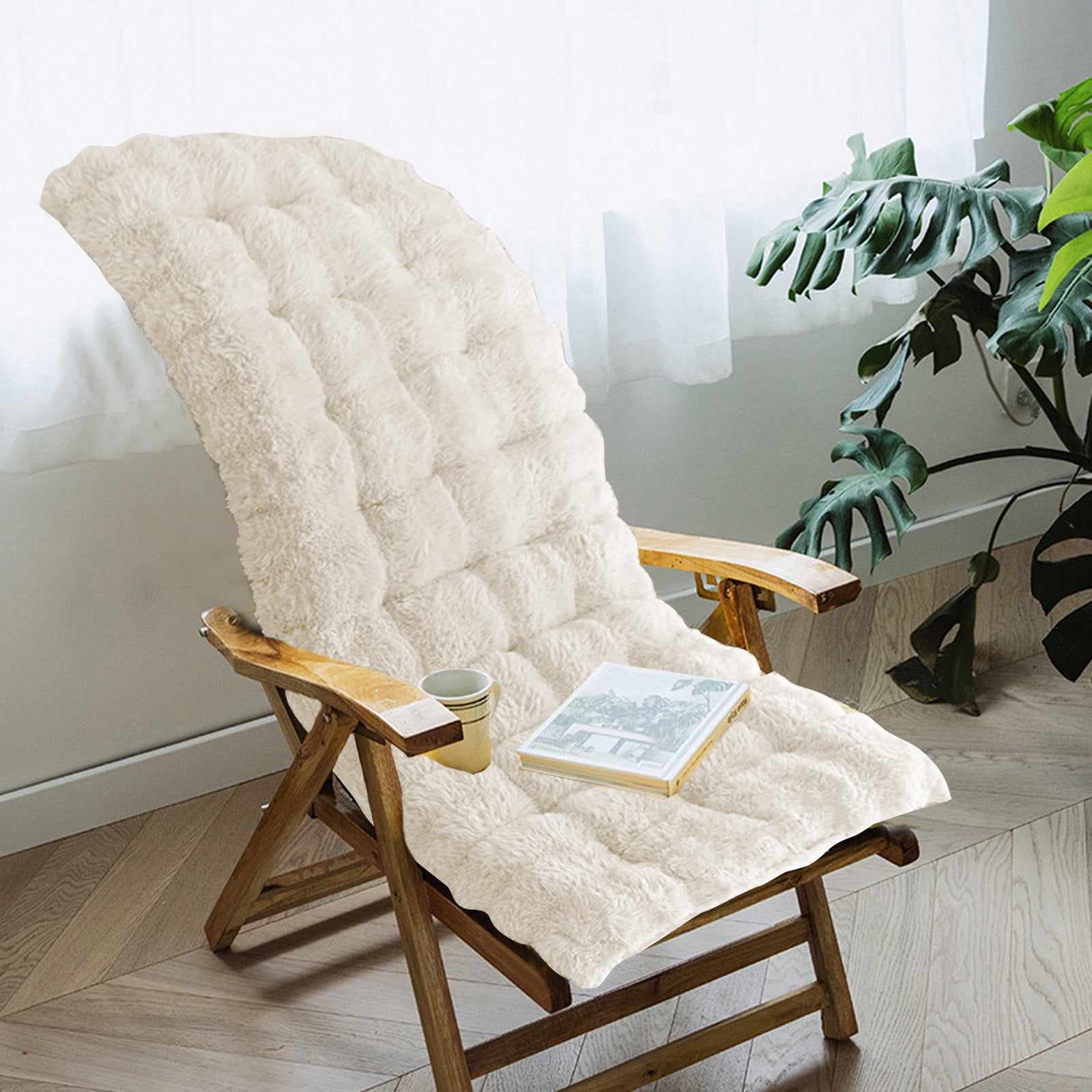 sruoe Rocking Chair Cushion, Outdoor Back Cushions, Chaise Lounge Cushions, Indoor Patio High Back Chair Pads, Soft Thicken Seating Cushion Back Chair, Cotton