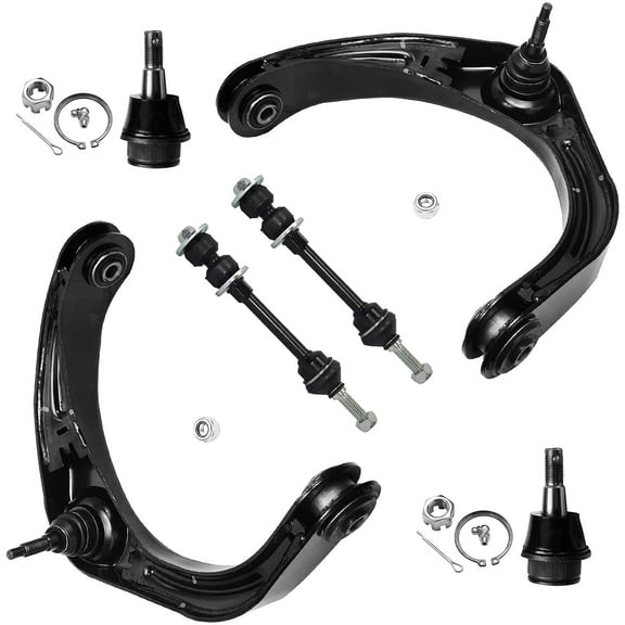 Detroit Axle - 6pc RWD Front Upper Control Arms Lower Ball Joints Sway Bars Replacement for Dodge Ram 1500
