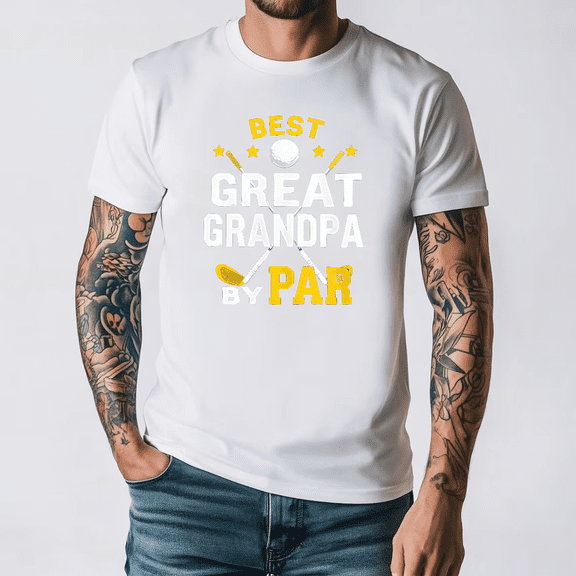 Best Great Grandpa By Par Funny Golfing Sports Gift Unisex T-Shirt, S-3XL