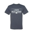 thumbnail image 2 of Wild Bobby I Hate Both Teams Sports Men Graphic T-Shirt, Vintage Heather Blue, 5X-Large, 2 of 5
