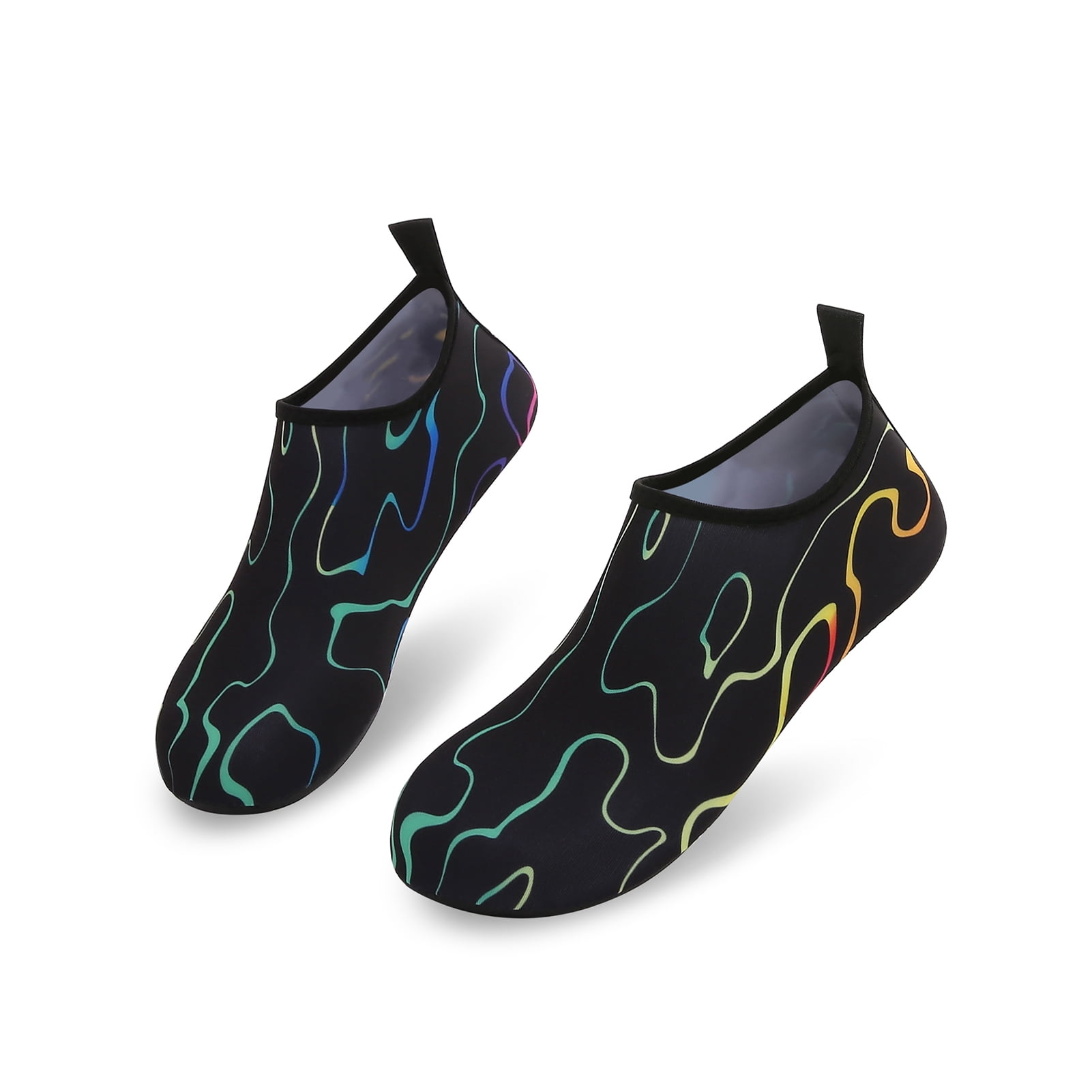 Men and Women a Slip On Barefoot Quick-Dry Beach Aqua Yoga Water Shoes (Tide/Black, 13-14 Women/10.5-11 Men)