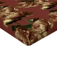 thumbnail image 4 of Ambesonne Peony Fitted Sheet, Blossoming Wild Romance Flora, King Size, Pale Redwood Green and Cocoa, 4 of 5