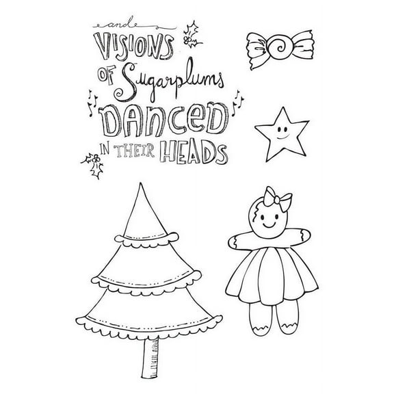 PRIMA MARKETING INC Cling Stamp - Sugar Plums UPC 655350910747