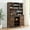 Brown, variant on GAOMON 70" Farmhouse Coffee Bar Cabinet with Sliding Barn Door, Kitchen Hutch with Wine Rack and Glass Storage, Buffet Cabinet for Dining Room and Living Room, Light Oak