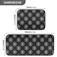 thumbnail image 3 of 2-Piece Kitchen Mat Set Non Slip Washable Floor Mats Decorative Rugs for Kitchen Sink Laundry Black and White Lace Pattern, 3 of 7