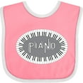 thumbnail image 3 of Inktastic Piano Keys Oval Boys or Girls Baby Bib, 3 of 4