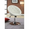 thumbnail image 1 of Nicer Furniture White Rounded Faux Leather bar Stool, 1 of 1