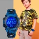 thumbnail image 3 of Reloj Niños Deportivo Led Contra Agua Camuflaje Militar Nado Color de la correa Azul oscuro, 3 of 8