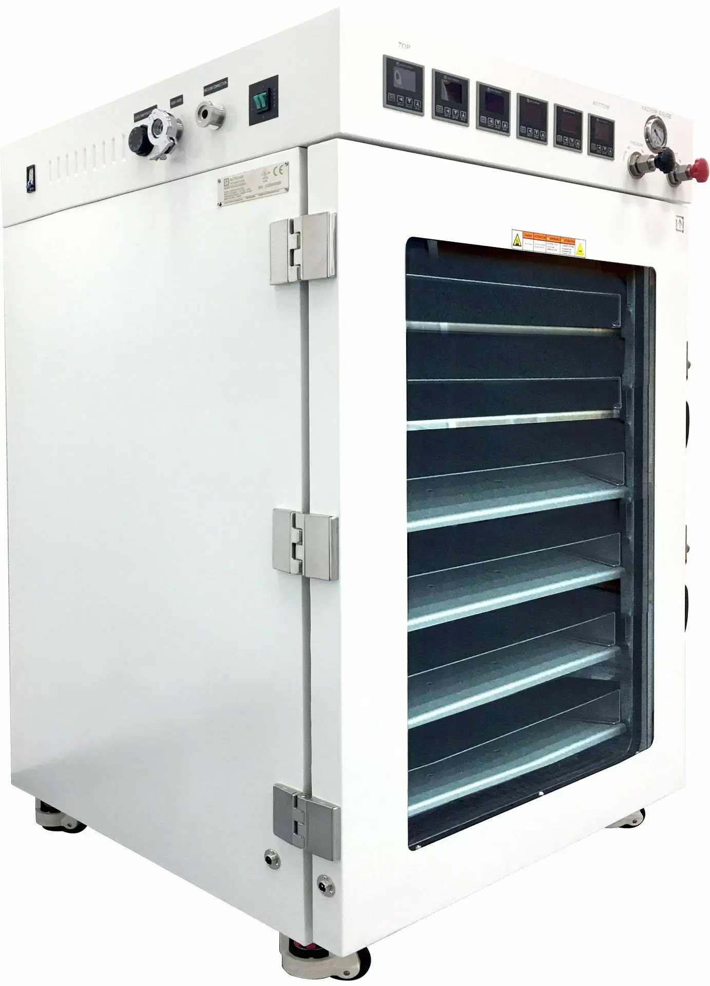 Across International AT160 UL CSA Certified 16 cu ft Vacuum Purging Oven with 6 Heated Shelves, LCD Control, 250 Deg F, 220V, 50/60 Hz, 3000W