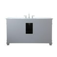 thumbnail image 3 of Elegant Decor Wesley 60" Solid Wood MDF Steel Single Bathroom Vanity Set in Gray, 3 of 5