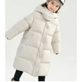 thumbnail image 6 of KAUOD Girls Waterproof Puffer Jackets Winter Padded Hooded Insulated down Coats Kids Long Quilted Outwear with Pockets, 6 of 9
