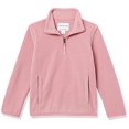 thumbnail image 1 of Essentials Toddler Girls Quarter-Zip Polar Fleece Jacket, Mauve, 3T, 1 of 2