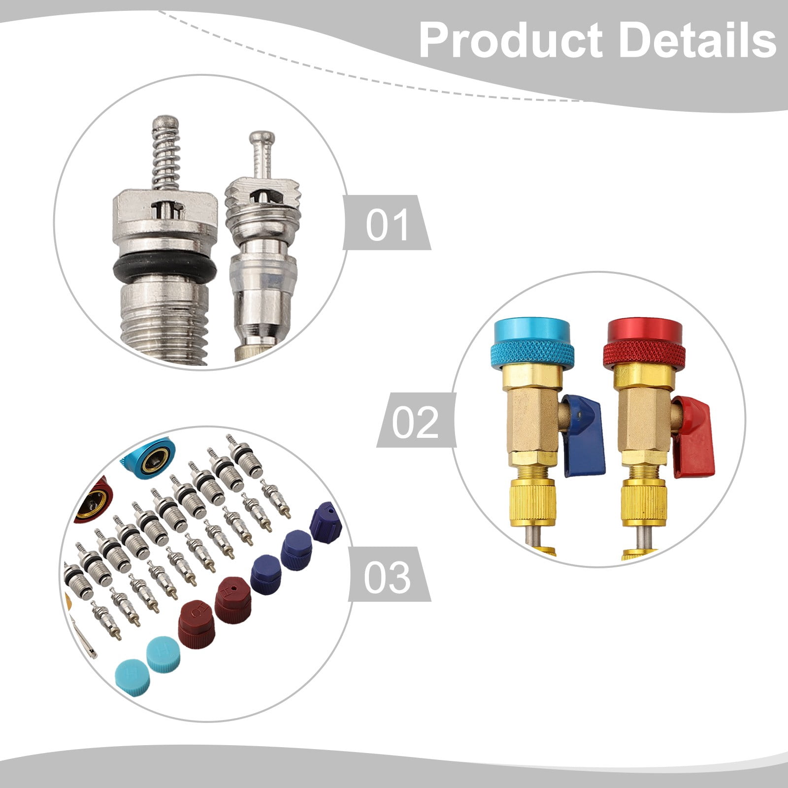 R134A Air Conditioning Valve Core Quick Remover Installer High Low Pressure Tool Air Conditioner HVAC Gauges Tools