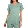 thumbnail image 4 of OIOLOYJM Scrub Tops for Women 2026 Casual V Neck Short Sleeve Comfortable Scrubs Breathable Work T-Shirts Fashion Pullover With Pocket Light Green XL, 4 of 4