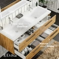 thumbnail image 4 of Eviva Surf 57" Natural Oak Modern Bathroom Vanity Set with Integrated White Acrylic Double Sink, 4 of 7