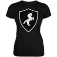 thumbnail image 1 of Halloween Knight Shield Costume Unicorn Juniors Soft T Shirt, 1 of 1
