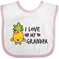 thumbnail image 3 of Inktastic I Love My Grandpa with Pineapple Girls Baby Bib, 3 of 4