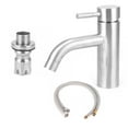 thumbnail image 1 of Grifo monomando, grifo de acero inoxidable G1/2 Grifo de agua fría y caliente Grifo de acero inoxidable Rendimiento confiable, 1 of 8