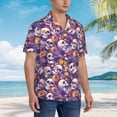 thumbnail image 3 of Sikiie music Skull record Print Men's Hawaiian Shirt, Summer Beach Button Pocket Short Sleeve T-Shirt,XX-Large, 3 of 7