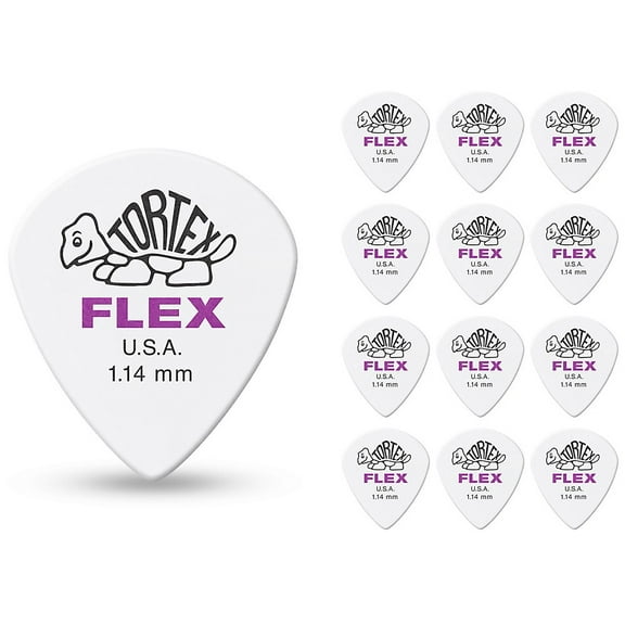 Dunlop 468 Tortex Flex Jazz III Picks 1.14 mm 12 Pack