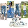 thumbnail image 6 of JENN ARDOR Women Canvas Mules Memory Foam Clipper Fashion Sneakers Comfortable Slip-On Mule Low Top Backless Holiday Walking Shoes, 6 of 8