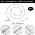 thumbnail image 2 of 1 Box 30Pcs Flat Cable Chain 304 Stainless Steel 40cm Finished Necklace Chains for DIY Jewellery Making, 2 of 6