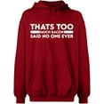 thumbnail image 2 of OXI Hoodie Sweatshirt - Thats Too Much Bacon, Basic Casual Hoodie for Men's and Women Fleece Hoodie Long Sleeve - Antiquee Cherry Small, 2 of 3