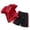 Red, variant on Boys Athletic Shorts Set 2 Piece Summer Clothes Outfit with Graphic Tee and Boys Basketball Shorts for Active Kids Casual Sports Suit